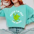 3rd Grade Graduation Promotion Peace I'm Out Last Day Comfort Colors Sweatshirt Chalky Mint