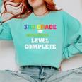 3rd Grade Level Complete Third Grade Graduation Comfort Colors Sweatshirt Chalky Mint