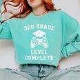 3rd Grade Level Complete Third Grade Graduation Video Gamer Comfort Colors Sweatshirt Chalky Mint
