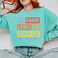 5th Grade Level Complete Shirt Graduation Last Day Of School Comfort Colors Sweatshirt Chalky Mint
