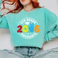 8th Grade 2026 Graduate School Senior Year Graduation Day Comfort Colors Sweatshirt Chalky Mint