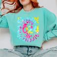 8th Grade Graduate 2024 Graduation Last Day Of School Tie Comfort Colors Sweatshirt Chalky Mint