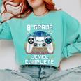 8th Grade Level Complete Graduation Class 2023 Gamer Boys Comfort Colors Sweatshirt Chalky Mint