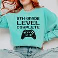 8th Grade Level Complete T Shirt Graduation Comfort Colors Sweatshirt Chalky Mint