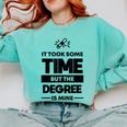 Adult College Graduation Comfort Colors Sweatshirt Chalky Mint