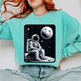 Aesthetic Spaceman Astronaut On The Moon Space Introvert Comfort Colors Sweatshirt Chalky Mint