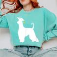 Afghan Hound Graduation Dog Graduate Men Women Kids Comfort Colors Sweatshirt Chalky Mint