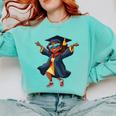 African American Woman Girl Graduation Class Comfort Colors Sweatshirt Chalky Mint