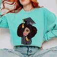 African Woman Educated Graduation 2019 Proud Comfort Colors Sweatshirt Chalky Mint