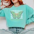 Anti-Social Introvert Butterfly Comfort Colors Sweatshirt Chalky Mint