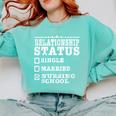 Anti Valentines Day Nursing School Nurse Graduation Shirt Comfort Colors Sweatshirt Chalky Mint