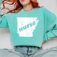 Arkansas Nursing Nurse Graduation Comfort Colors Sweatshirt Chalky Mint