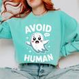 Avoid Humans Cute Kawaii Pastel Ghost Introvert Saying Comfort Colors Sweatshirt Chalky Mint Avoid Humans Cute Kawaii Pastel Ghost Introvert Saying Comfort Colors Sweatshirt Chalky Mint