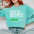 Bachelors Degree Loading College Student Graduation Comfort Colors Sweatshirt Chalky Mint