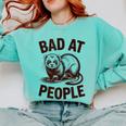 Bad At People Ferret Introvert Saying Slogan Comfort Colors Sweatshirt Chalky Mint Bad At People Ferret Introvert Saying Slogan Comfort Colors Sweatshirt Chalky Mint