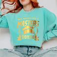 This Badass Has a Masters Degree College Graduation Comfort Colors Sweatshirt Chalky Mint