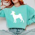 Basenji Graduation Dog Graduate Comfort Colors Sweatshirt Chalky Mint