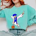 Basketball Dabbing Shirt Senior Graduation Him Her Comfort Colors Sweatshirt Chalky Mint