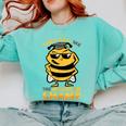 Bees They Call Me The Spelling Bee Champ Graduation Comfort Colors Sweatshirt Chalky Mint