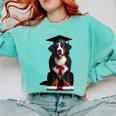 Bernese Mountain Dog Graduation Cap Graduate Training School For Men Women Girls Kids Comfort Colors Sweatshirt Chalky Mint
