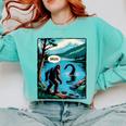 Bigfoot Sasquatch Loch Ness Monster Introvert Bruh Comfort Colors Sweatshirt Chalky Mint Bigfoot Sasquatch Loch Ness Monster Introvert Bruh Comfort Colors Sweatshirt Chalky Mint