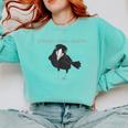 Bird Please Chew Quieter Introvert Quietness Comfort Colors Sweatshirt Chalky Mint
