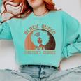 Black Queen With a Masters Degree Melanin Girls Graduation Comfort Colors Sweatshirt Chalky Mint
