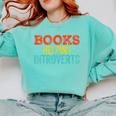 Books Helping Introverts I Introvert Comfort Colors Sweatshirt Chalky Mint