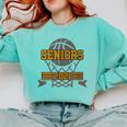 Boys Basketball Senior Class Of 2021 Teenage Graduation Comfort Colors Sweatshirt Chalky Mint