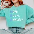 More Bucks Annually MBA Graduation Shirt Comfort Colors Sweatshirt Chalky Mint