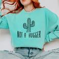 Cactus Not A Hugger Homebody Introvert Raglan Baseball Tee Comfort Colors Sweatshirt Chalky Mint