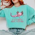 If I Cant Bring My Axolotl Im Not Going Salamander Introvert Comfort Colors Sweatshirt Chalky Mint