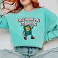 Cant Hear You Im Gaming Introvert Gamer Antisocial Raglan Baseball Tee Comfort Colors Sweatshirt Chalky Mint