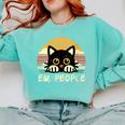 Cat Eww People Introvert Meme Women Men Kids Comfort Colors Sweatshirt Chalky Mint Cat Eww People Introvert Meme Women Men Kids Comfort Colors Sweatshirt Chalky Mint