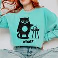 Cat What Humor Introvert Anti-Social Comfort Colors Sweatshirt Chalky Mint Cat What Humor Introvert Anti-Social Comfort Colors Sweatshirt Chalky Mint