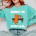 Cat Ignoring You Expert Level Orange Tabby Introvert Comfort Colors Sweatshirt Chalky Mint Cat Ignoring You Expert Level Orange Tabby Introvert Comfort Colors Sweatshirt Chalky Mint