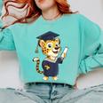 Cheetah Graduation Cute Kindergarten Elementary High School Comfort Colors Sweatshirt Chalky Mint