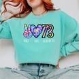Class Of 1973 Tie Dye 50th Class Reunion Senior Graduation Comfort Colors Sweatshirt Chalky Mint