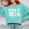 Class Of 1974 High School College Graduation Reunion Comfort Colors Sweatshirt Chalky Mint