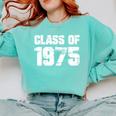 Class Of 1975 Highschool College Graduation Reunion T- Comfort Colors Sweatshirt Chalky Mint