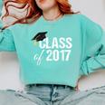 Class Of 2017 Senior Graduation Comfort Colors Sweatshirt Chalky Mint