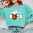 Class Of 2018 Basketball Senior Graduation Shirt Grad Comfort Colors Sweatshirt Chalky Mint