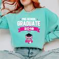 Class Of 2018 Preschool Graduation Girls Pre K Comfort Colors Sweatshirt Chalky Mint