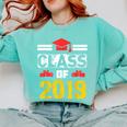 Class Of 2019 Graduation Senior High School College Comfort Colors Sweatshirt Chalky Mint