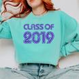 Class Of 2019 High School Graduation Purple Senior Comfort Colors Sweatshirt Chalky Mint