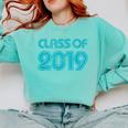 Class Of 2019 High School Graduation Teal Senior Comfort Colors Sweatshirt Chalky Mint