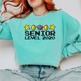 Class Of 2020 Senior Retro Video Game Graduation Gamer Comfort Colors Sweatshirt Chalky Mint