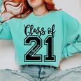 Class Of 2021 Senior 21 Cool Graduation Comfort Colors Sweatshirt Chalky Mint
