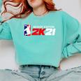 Class Of 2021 Senior Year Gamer Style Graduation For Grad Comfort Colors Sweatshirt Chalky Mint