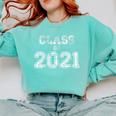 Class Of 2021 Shirt Senior 2021 Graduation Her Women Comfort Colors Sweatshirt Chalky Mint